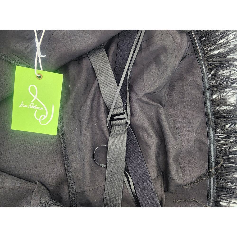 Sam Edelman Black Feather Top Strapless Mini Dress Women's Size 8 - Picture 7 of 11